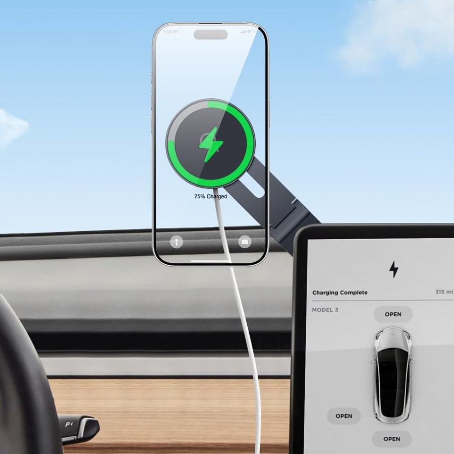 Wireless Car Charger - Tesla Telefon Şarj Aleti: 15W Kablosuz