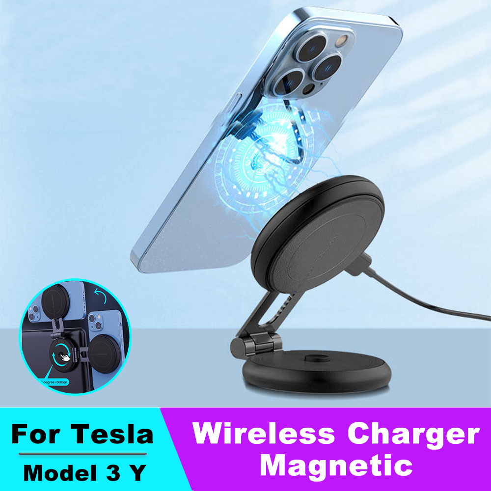 Wireless Car Charger - Gizli Manyetik Araç Telefonu Tutucu Tesla