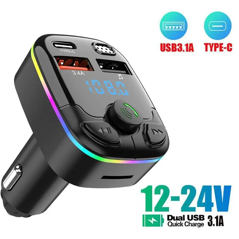 Wireless Car Charger - Araba kablosuz FM verici adaptörü çift