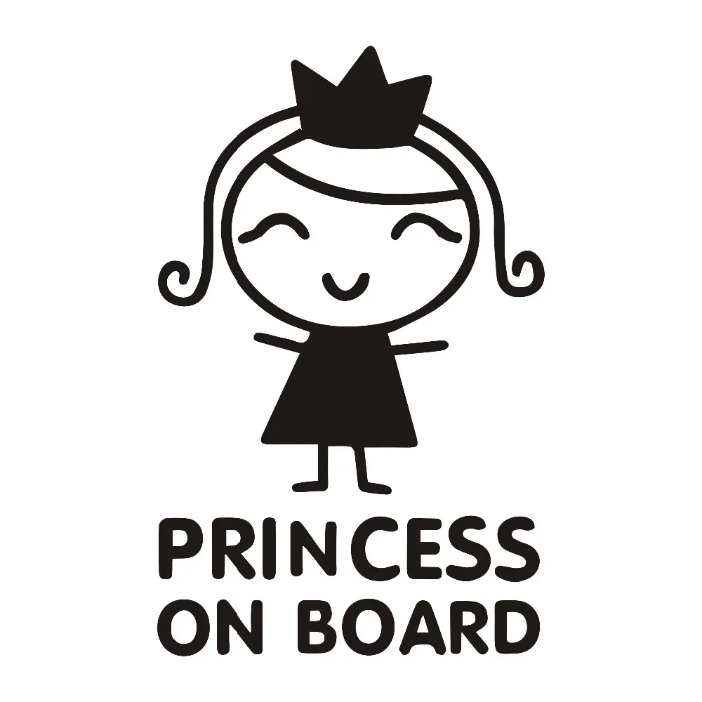 Car Accessories For Baby - Araba çıkartmaları kişilik gemide prenses bebek