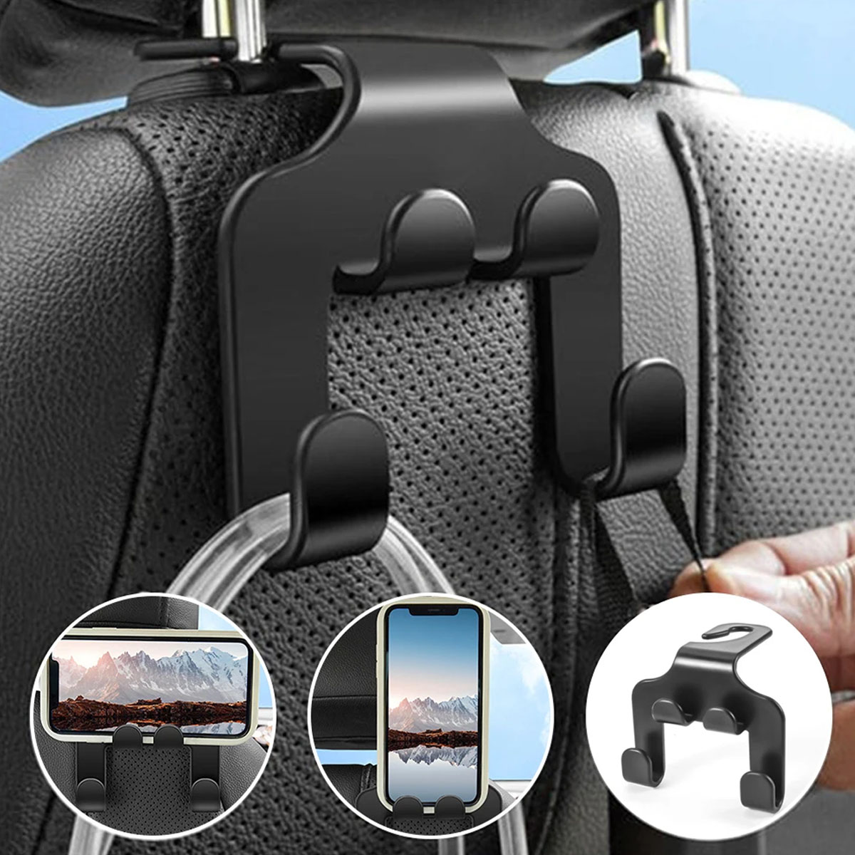 Car Accessories Hanging - Araba Koltuğu Başlığına Takılan Dört Kancalı