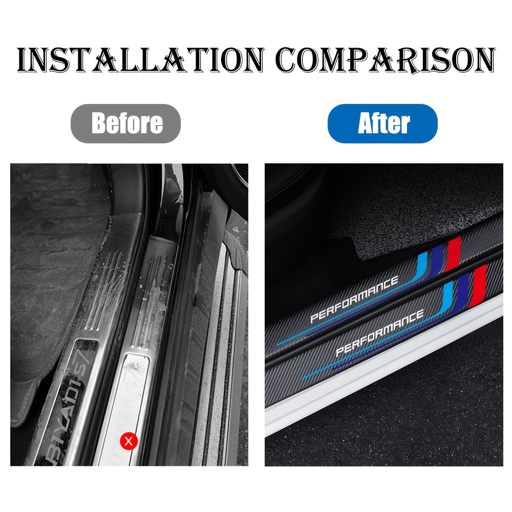 4 adet karbon Fiber eşik plaka - Car Accessories Nz incelemesi ve fiyatı