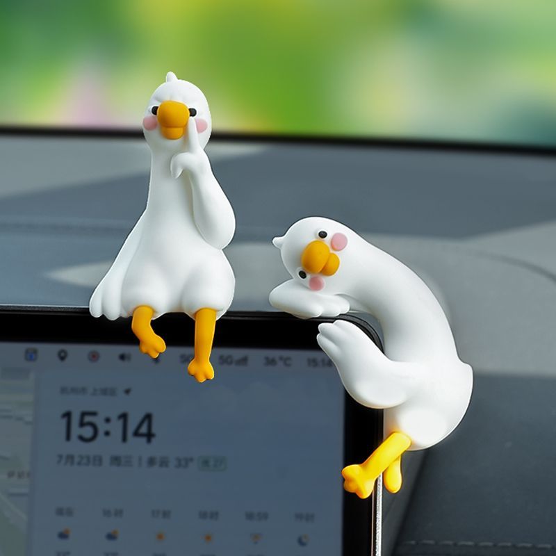 Sevimli Karikatür Beyaz Ördek  - Car Accessories For Interior incelemesi ve fiyatı