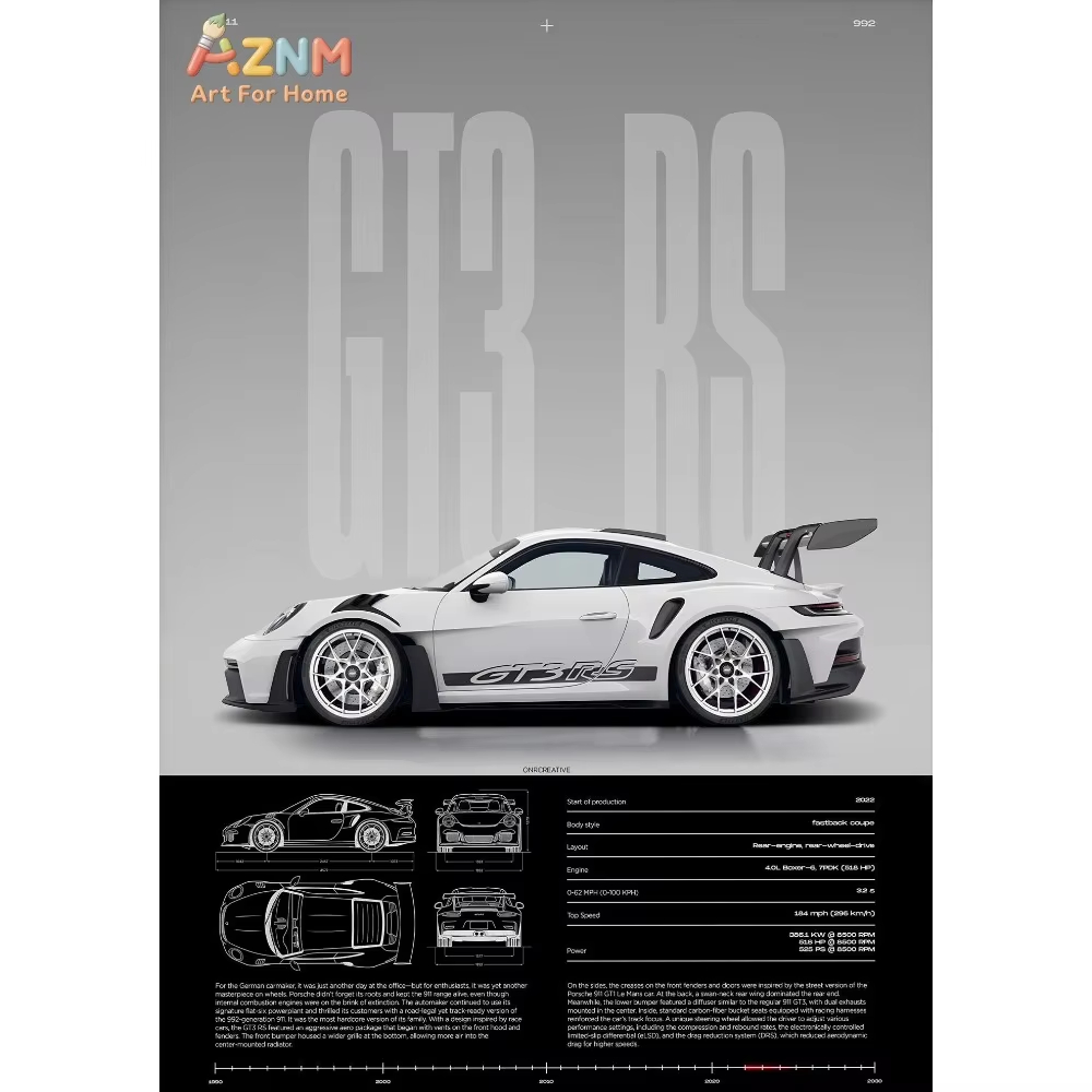 1 adet Minimalist 911 GT3-RS 7 - Car Accessories For Interior incelemesi ve fiyatı