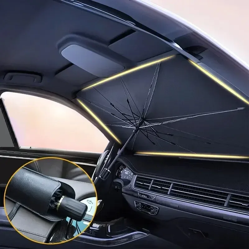 1 adet araba ön camı güneş göl - Automatic Car Sunshade incelemesi ve fiyatı